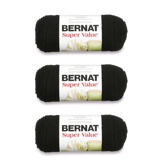 3 Pack Bernat® Super Value™ Solid Yarn